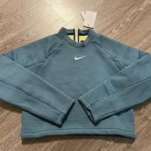 Nike Women's Sportswear Tech Fleece Zipper Back Crop Sweater CZ1859-058 Size